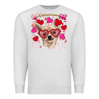 Oatmeal Heather valentine's day  chihuahua Premium Sweatshirt - RanaPortraitStore