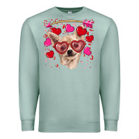 Seafoam valentine's day  chihuahua Premium Sweatshirt - RanaPortraitStore