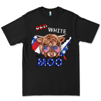 Black Red White And Moo Cow Premium Tee - RanaPortraitStore