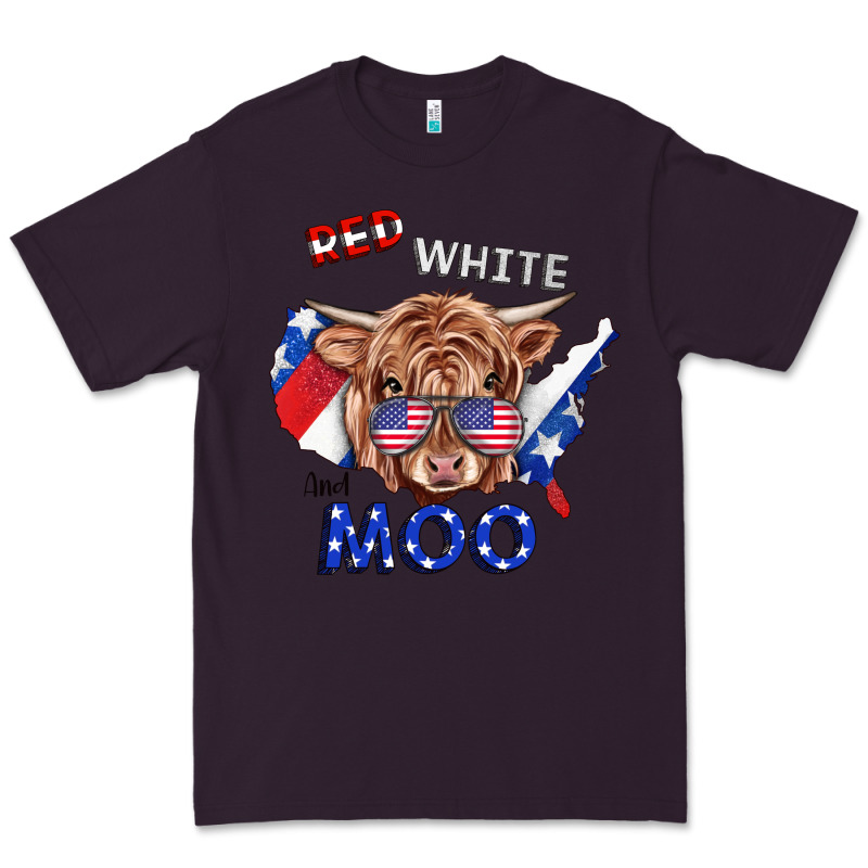Red White And Moo Cow Premium Tee by RanaPortraitStore | Teevron