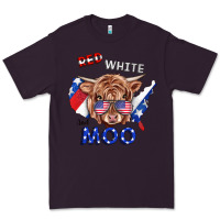 Plum Red White And Moo Cow Premium Tee - RanaPortraitStore