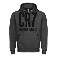 Charcoal Heather cr7 Zipper Hoodie - artisFamous