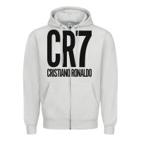 Dove Grey cr7 Zipper Hoodie - artisFamous