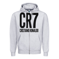 Heather Grey cr7 Zipper Hoodie - artisFamous
