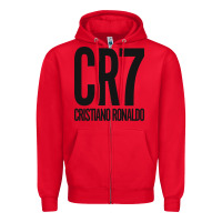Red cr7 Zipper Hoodie - artisFamous