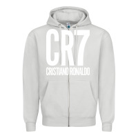 Dove Grey cr7 Zipper Hoodie - artisFamous