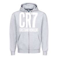 Heather Grey cr7 Zipper Hoodie - artisFamous
