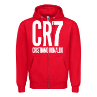 Red cr7 Zipper Hoodie - artisFamous