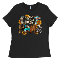 Black Western Cat Mama Mother's Day Ladies Tee - FaDigitalArtStudio