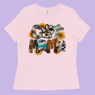 Western Cat Mama Mother's Day Ladies Tee Designed By Fadigitalartstudio