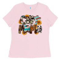 Bubblegum Pink Western Cat Mama Mother's Day Ladies Tee - FaDigitalArtStudio
