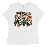 White Western Cat Mama Mother's Day Ladies Tee - FaDigitalArtStudio