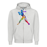 Dove Grey girl's softball Zipper Hoodie - artisFamous