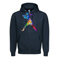 Navy girl's softball Zipper Hoodie - artisFamous