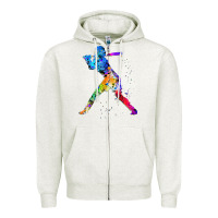 Oatmeal Heather girl's softball Zipper Hoodie - artisFamous