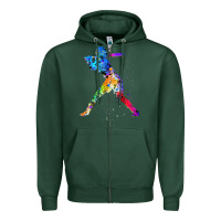 Sports Green girl's softball Zipper Hoodie - artisFamous