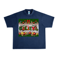 Navy Christmas Believe Urban Heavy Tee - BundleAndBundleShop