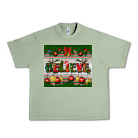 Oil Green Christmas Believe Urban Heavy Tee - BundleAndBundleShop
