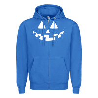 True Royal halloween jack o lantern (white) Zipper Hoodie - artisFamous