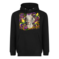 Black mardi gras goat fleur de lis Heavyweight Hoodie - RanaPortraitStore