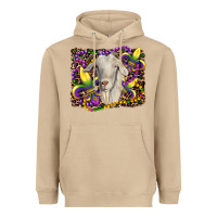 Mushroom mardi gras goat fleur de lis Heavyweight Hoodie - RanaPortraitStore