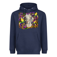 Navy mardi gras goat fleur de lis Heavyweight Hoodie - RanaPortraitStore