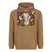 Toasted Coconut mardi gras goat fleur de lis Heavyweight Hoodie - RanaPortraitStore