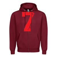 Burgundy colin kaepernick number 7 t shirt Zipper Hoodie - artisFamous