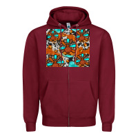 Burgundy turkey Zipper Hoodie - JahusDesignShop