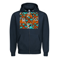 Navy turkey Zipper Hoodie - JahusDesignShop