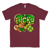 Burgundy Lucky heart St. Patrick's Day Classic Tee - CowGirlArtShop