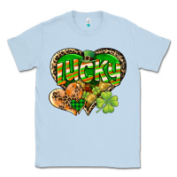 Dusty Blue Lucky heart St. Patrick's Day Classic Tee - CowGirlArtShop