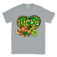 Heather Grey Lucky heart St. Patrick's Day Classic Tee - CowGirlArtShop