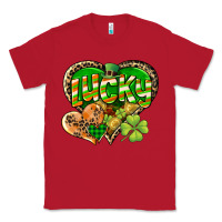 Red Lucky heart St. Patrick's Day Classic Tee - CowGirlArtShop