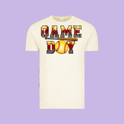 Game Day Softball Vintage Tee Designed By Fadigitalartstudio
