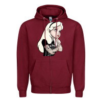 Burgundy alice in wonderland Zipper Hoodie - artisFamous