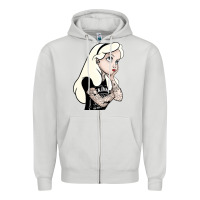 Dove Grey alice in wonderland Zipper Hoodie - artisFamous