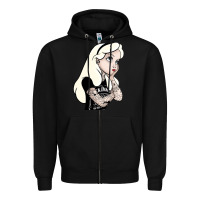 Black alice in wonderland Zipper Hoodie - artisFamous