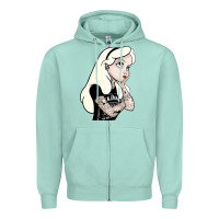 Seafoam alice in wonderland Zipper Hoodie - artisFamous