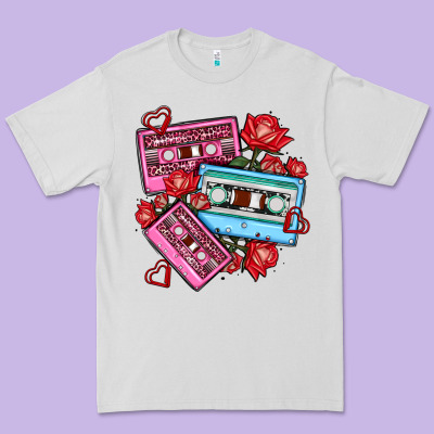 Valentines Day Casette Olivia Premium Tee Designed By Oliviacreatesart