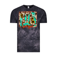 Cloud Black Scorpio turquoise cowhide Vintage Tee - RanaPortraitStore