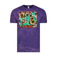 Cloud Purple Scorpio turquoise cowhide Vintage Tee - RanaPortraitStore