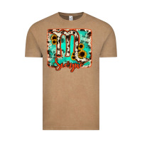 Vintage Coffee Scorpio turquoise cowhide Vintage Tee - RanaPortraitStore