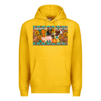 Lemon Fall farm animals cow pig rooster Premium Hoodie - Artiststas
