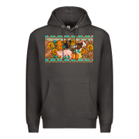 Smoke Fall farm animals cow pig rooster Premium Hoodie - Artiststas