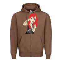 Chestnut ariel tatoo Zipper Hoodie - artisFamous