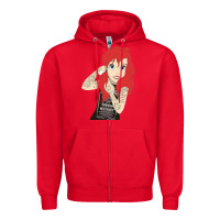 Red ariel tatoo Zipper Hoodie - artisFamous