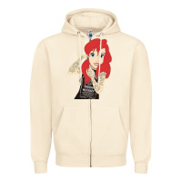 Sandshell ariel tatoo Zipper Hoodie - artisFamous