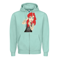 Seafoam ariel tatoo Zipper Hoodie - artisFamous