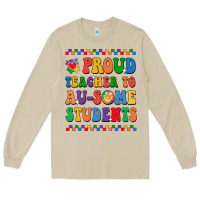 Mushroom Proud Teacher to au-some student Long Sleeve Tee - CowhideDigitalArt